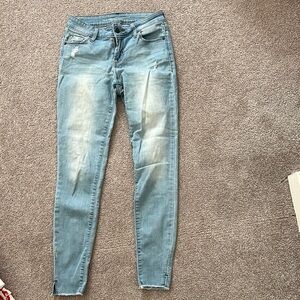 Old Navy Blue Skinny Jeans with Faded Distressing